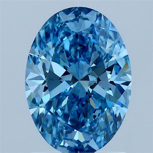 1.51 Carat Oval Shaped, Ideal Cut, FANCY VIVID BLUE Color, VS1 Clarity, IGI Certified Lab Grown Diamond