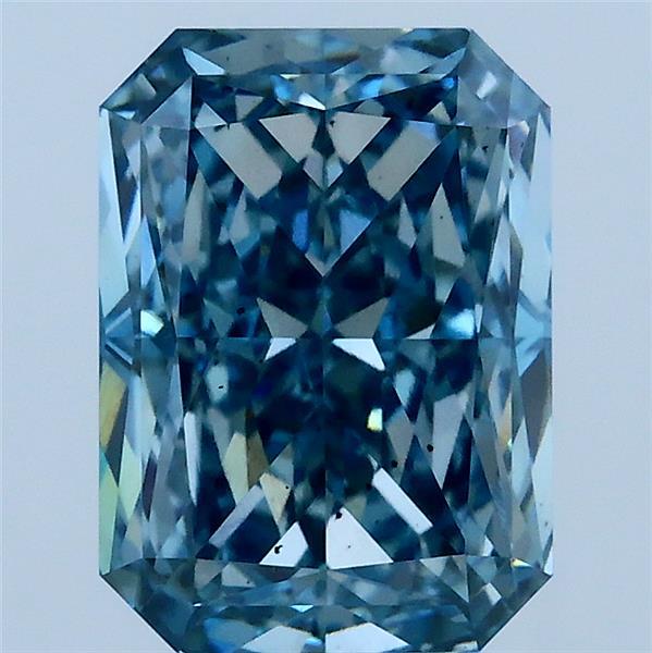 3.01 Carat Radiant Shaped, Excellent Cut, FANCY VIVID BLUE Color, VS2 Clarity, IGI Certified Lab Grown Diamond
