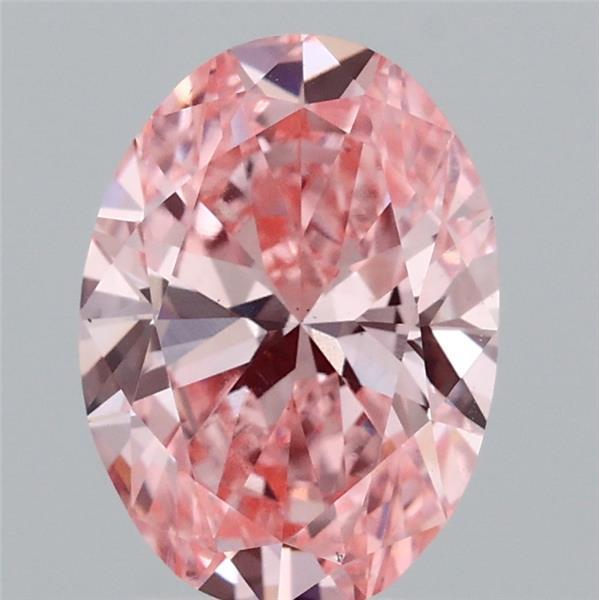2.07 Carat Oval Shaped, Ideal Cut, FANCY VIVID PINK Color, VS2 Clarity, IGI Certified Lab Grown Diamond