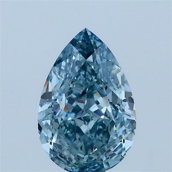 1.07 Carat Pear Shaped, Excellent Cut, FANCY VIVID BLUE Color, VS2 Clarity, IGI Certified Lab Grown Diamond