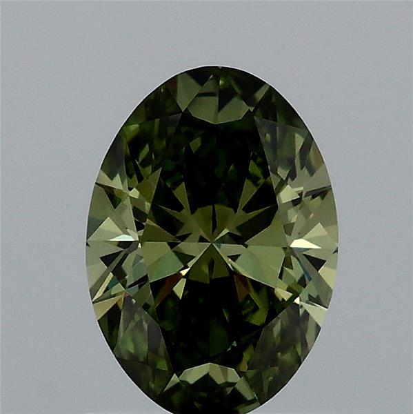 1.06 Carat Oval Shaped, Ideal Cut, FANCY VIVID GREEN Color, VS2 Clarity, IGI Certified Lab Grown Diamond