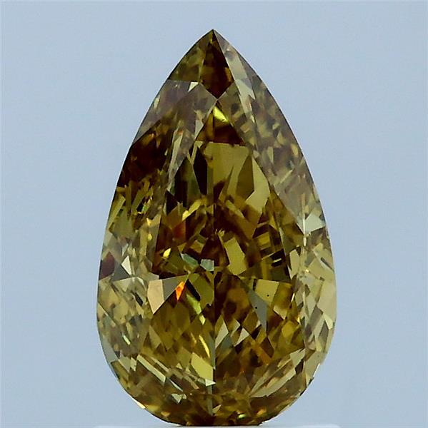 1.50 Carat Pear Shaped, Excellent Cut, FANCY INTENSE YELLOW Color, VS2 Clarity, IGI Certified Lab Grown Diamond