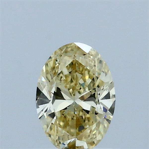 0.50 Carat Oval Shaped, Ideal Cut, FANCY INTENSE YELLOW Color, VS2 Clarity, IGI Certified Lab Grown Diamond