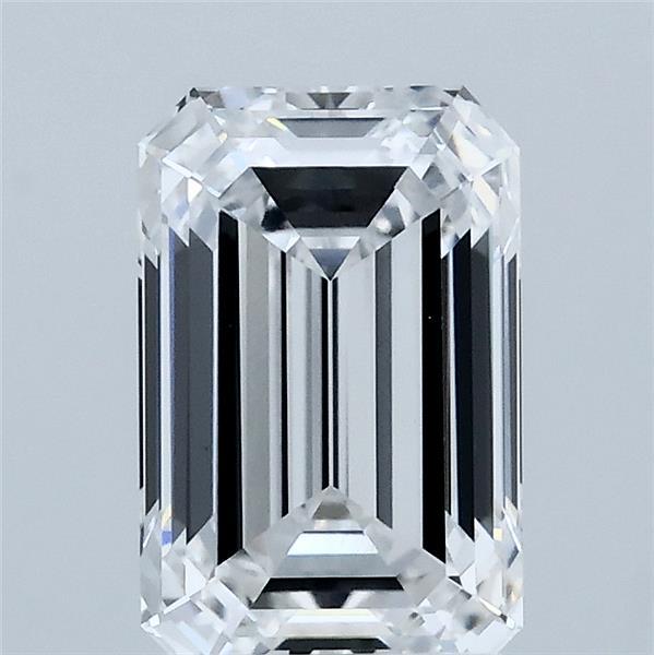 2.05 Carat Emerald Shaped, Ideal Cut, D Color, VVS2 Clarity, IGI Certified Lab Grown Diamond