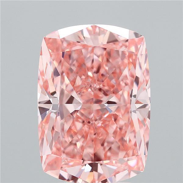 5.06 Carat Cushion Shaped, Excellent Cut, FANCY VIVID PINK Color, VVS2 Clarity, IGI Certified Lab Grown Diamond