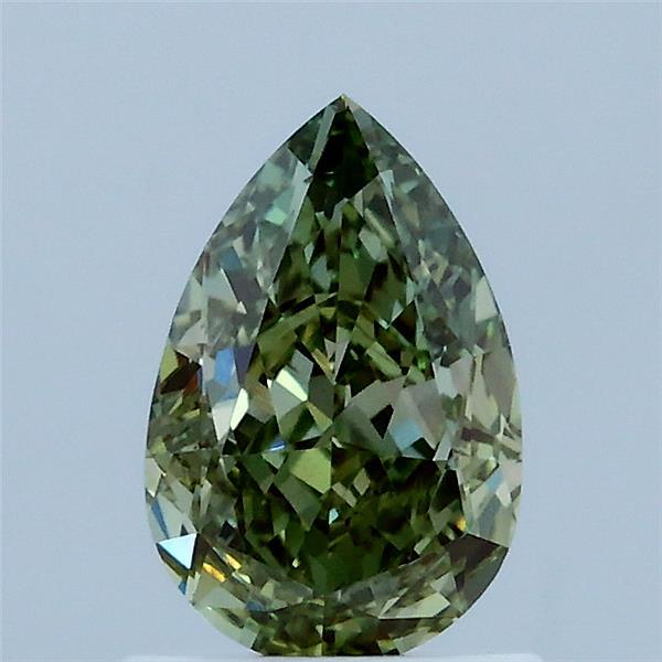 1.11 Carat Pear Shaped, Excellent Cut, FANCY VIVID GREEN Color, VS1 Clarity, IGI Certified Lab Grown Diamond