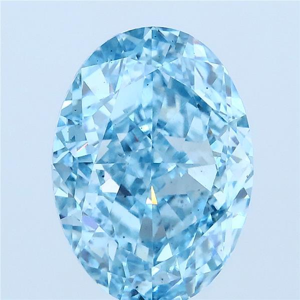 4.04 Carat Oval Shaped, Very Good Cut, FANCY VIVID BLUE Color, VS2 Clarity, IGI Certified Lab Grown Diamond