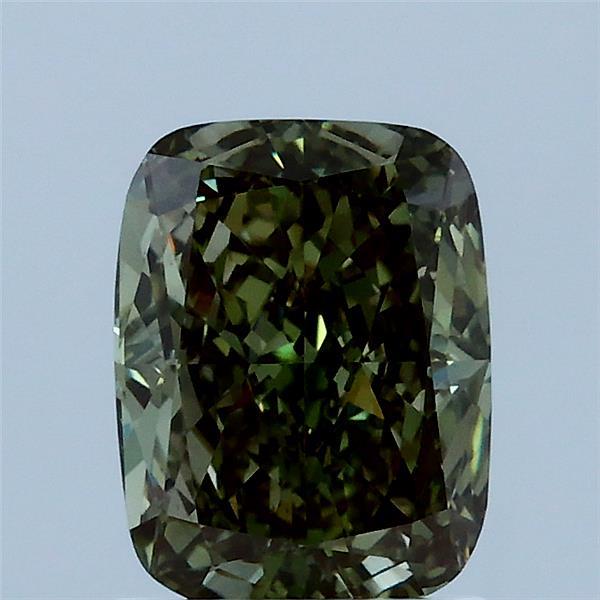 1.56 Carat Cushion Shaped, Excellent Cut, FANCY VIVID GREEN Color, VS1 Clarity, IGI Certified Lab Grown Diamond