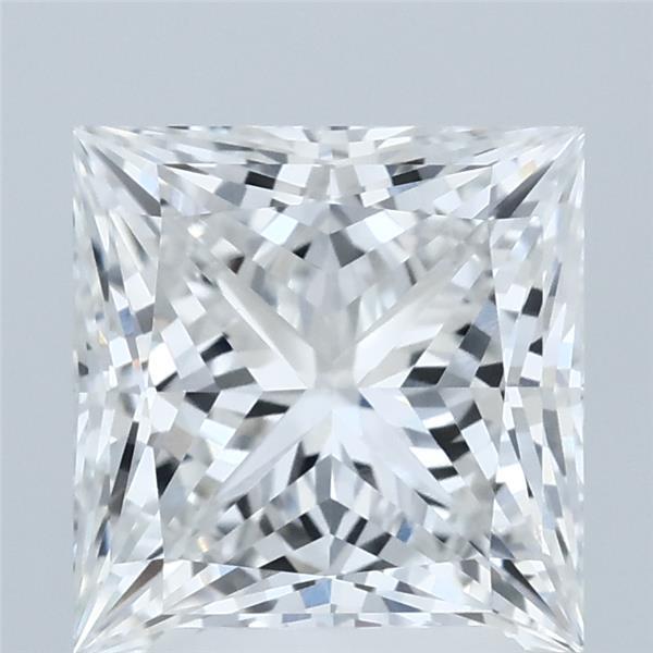 3.04 Carat Princess Shaped, Ideal Cut, E Color, VVS2 Clarity, IGI Certified Lab Grown Diamond
