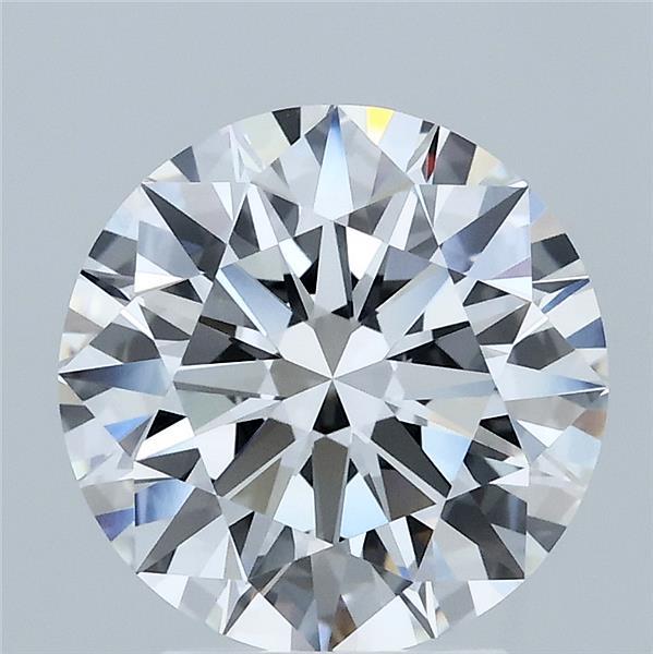 3.05 Carat Round Shaped, Ideal Cut, F Color, VVS2 Clarity, IGI Certified Lab Grown Diamond
