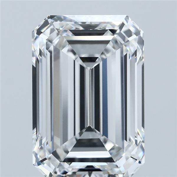 5.07 Carat Emerald Shaped, Ideal Cut, E Color, VVS1 Clarity, IGI Certified Lab Grown Diamond