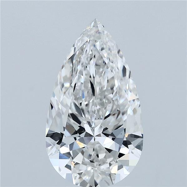 2.51 Carat Pear Shaped, Excellent Cut, F Color, VS1 Clarity, IGI Certified Lab Grown Diamond