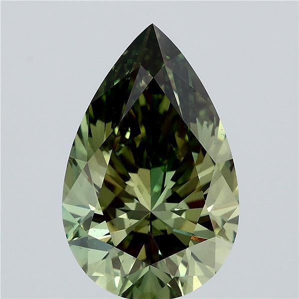5.03 Carat Pear Shaped, Very Good Cut, FANCY VIVID GREEN Color, VS1 Clarity, IGI Certified Lab Grown Diamond