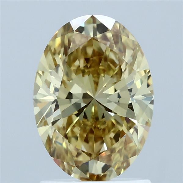 1.52 Carat Oval Shaped, Ideal Cut, FANCY YELLOW Color, VS1 Clarity, IGI Certified Lab Grown Diamond