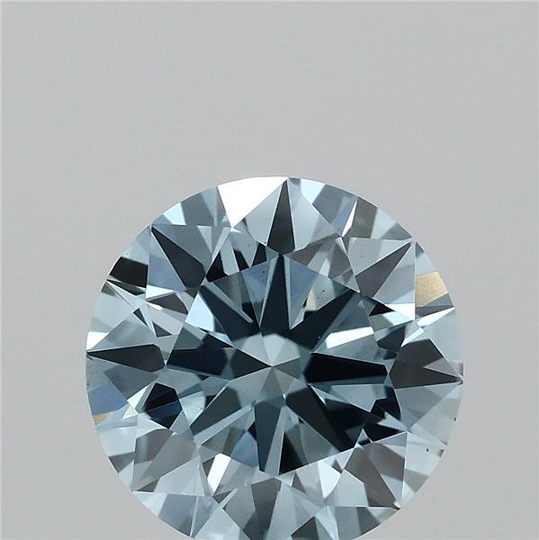1.40 Carat Round Shaped, Ideal Cut, FANCY VIVID BLUE Color, VS1 Clarity, IGI Certified Lab Grown Diamond