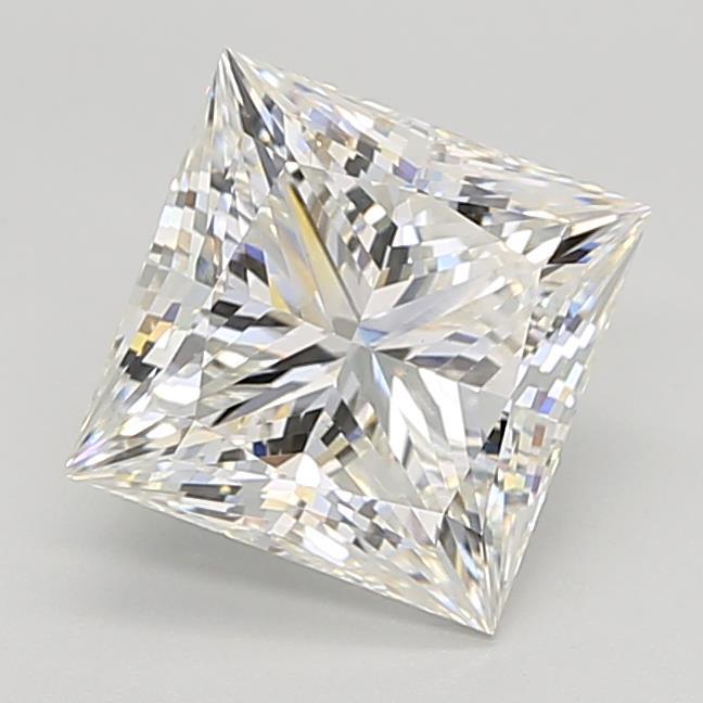 3.04 Carat Princess Shaped, Ideal Cut, F Color, VS1 Clarity, IGI Certified Lab Grown Diamond