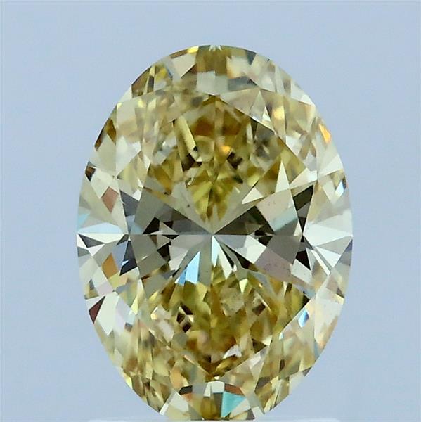 1.51 Carat Oval Shaped, Ideal Cut, FANCY INTENSE YELLOW Color, VS2 Clarity, IGI Certified Lab Grown Diamond