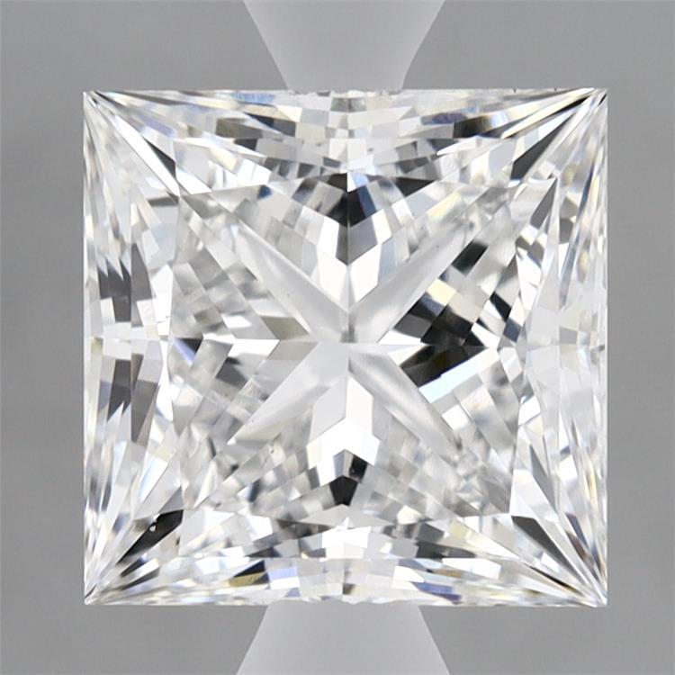 2.89 Carat Princess Shaped, Ideal Cut, E Color, VS1 Clarity, IGI Certified Lab Grown Diamond