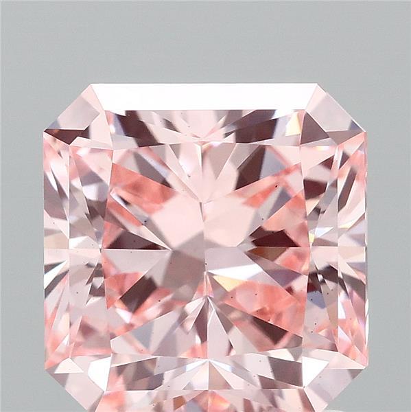 2.03 Carat Radiant Shaped, Ideal Cut, FANCY INTENSE PINK Color, VS1 Clarity, IGI Certified Lab Grown Diamond