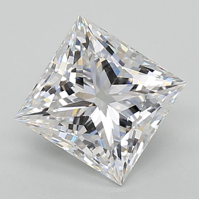 3.05 Carat Princess Shaped, Ideal Cut, F Color, VS1 Clarity, IGI Certified Lab Grown Diamond