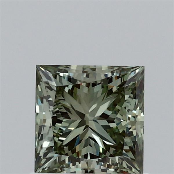 0.97 Carat Princess Shaped, Ideal Cut, FANCY VIVID GREEN Color, VVS2 Clarity, IGI Certified Lab Grown Diamond