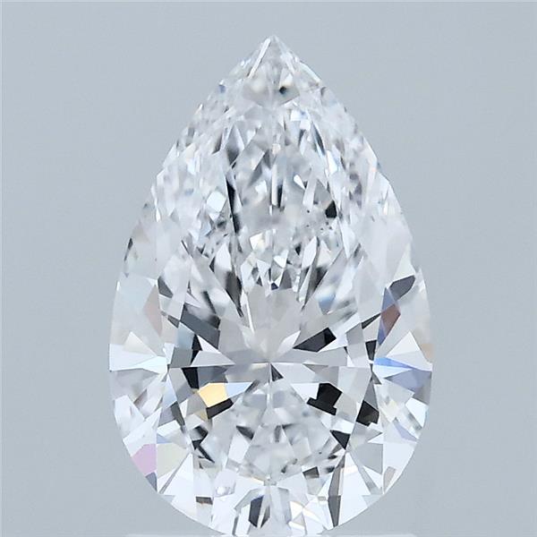 1.59 Carat Pear Shaped, Ideal Cut, D Color, VS1 Clarity, IGI Certified Lab Grown Diamond