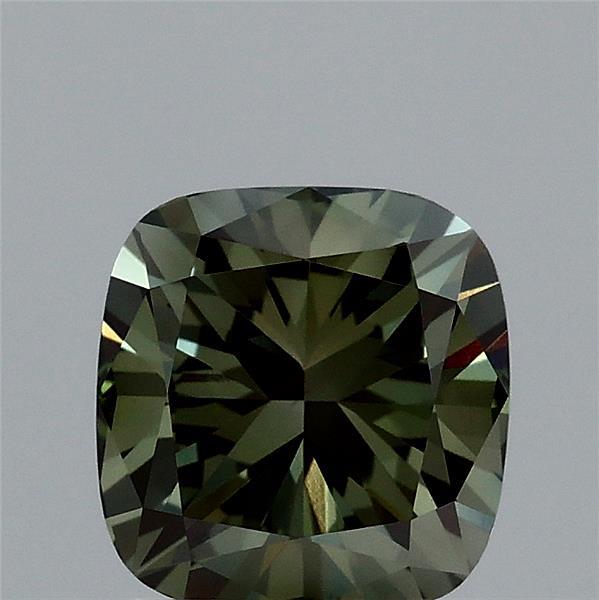 1.53 Carat Cushion Shaped, Ideal Cut, FANCY VIVID GREEN Color, VS1 Clarity, IGI Certified Lab Grown Diamond