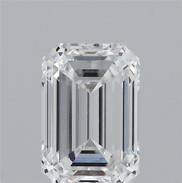 1.63 Carat Emerald Shaped, Ideal Cut, D Color, VVS2 Clarity, IGI Certified Lab Grown Diamond