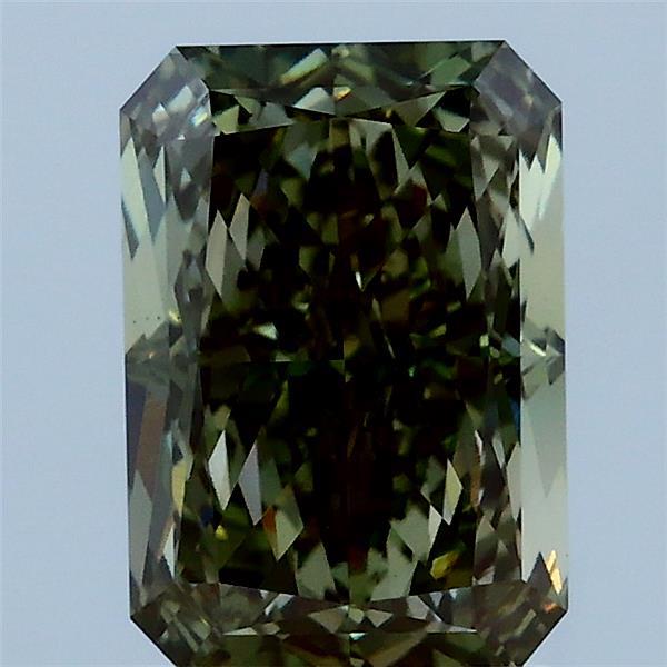 2.08 Carat Radiant Shaped, Ideal Cut, FANCY INTENSE GREEN Color, VS1 Clarity, IGI Certified Lab Grown Diamond