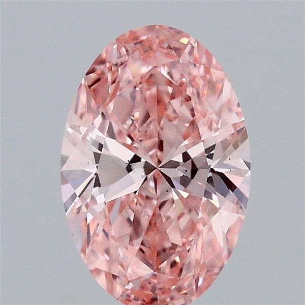 0.95 Carat Oval Shaped, Ideal Cut, FANCY VIVID PINK Color, VS1 Clarity, IGI Certified Lab Grown Diamond