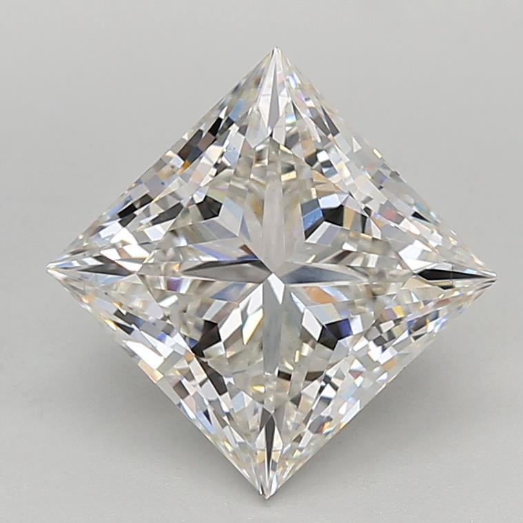 4.09 Carat Princess Shaped, Ideal Cut, G Color, VS1 Clarity, IGI Certified Lab Grown Diamond