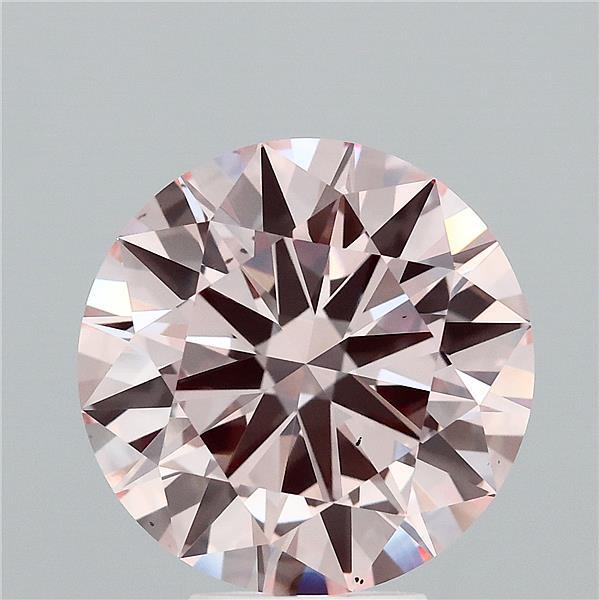 5.39 Carat Round Shaped, Excellent Cut, FANCY PINK Color, VS2 Clarity, IGI Certified Lab Grown Diamond