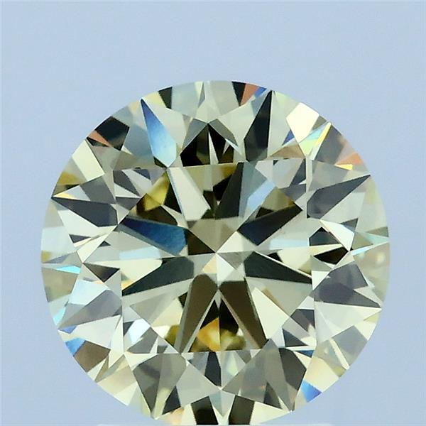 2.42 Carat Round Shaped, Ideal Cut, FANCY LIGHT YELLOW Color, VS1 Clarity, IGI Certified Lab Grown Diamond