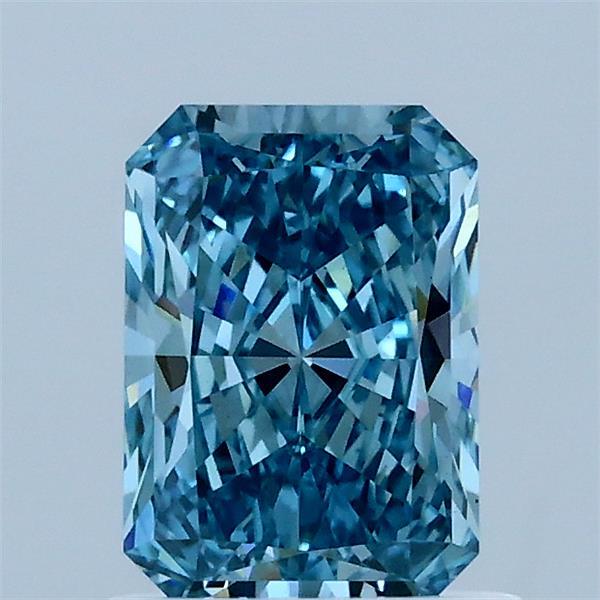 1.02 Carat Radiant Shaped, Ideal Cut, FANCY VIVID BLUE Color, VS1 Clarity, IGI Certified Lab Grown Diamond