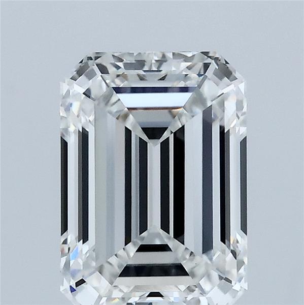 2.10 Carat Emerald Shaped, Ideal Cut, F Color, VVS2 Clarity, IGI Certified Lab Grown Diamond