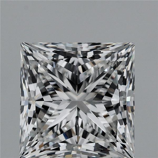 4.67 Carat Princess Shaped, Ideal Cut, F Color, VVS2 Clarity, IGI Certified Lab Grown Diamond