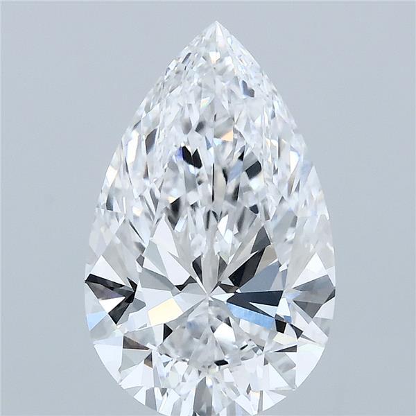 2.88 Carat Pear Shaped, Ideal Cut, D Color, VVS2 Clarity, IGI Certified Lab Grown Diamond