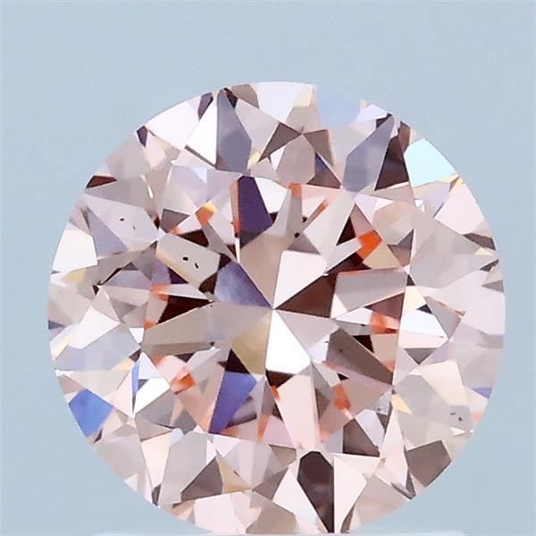 1.52 Carat Round Shaped, Excellent Cut, FANCY INTENSE PINK Color, VS2 Clarity, IGI Certified Lab Grown Diamond