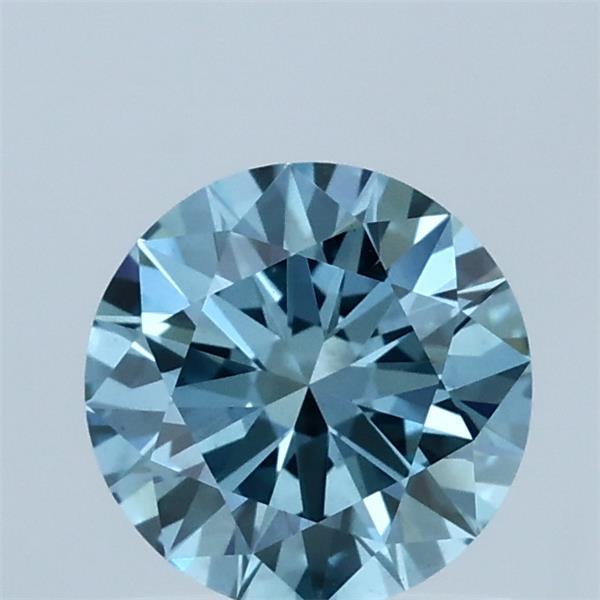 0.90 Carat Round Shaped, Ideal Cut, FANCY VIVID BLUE Color, VS1 Clarity, IGI Certified Lab Grown Diamond