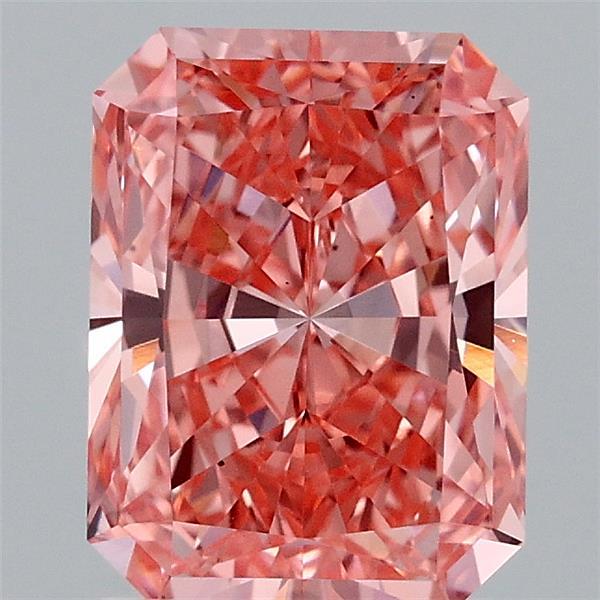 2.01 Carat Radiant Shaped, Ideal Cut, FANCY VIVID PINK Color, VS2 Clarity, IGI Certified Lab Grown Diamond