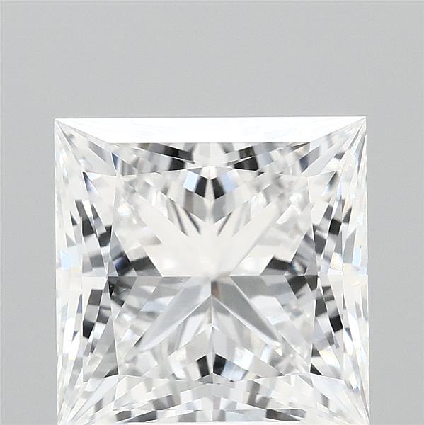 4.03 Carat Princess Shaped, Ideal Cut, E Color, VVS1 Clarity, IGI Certified Lab Grown Diamond