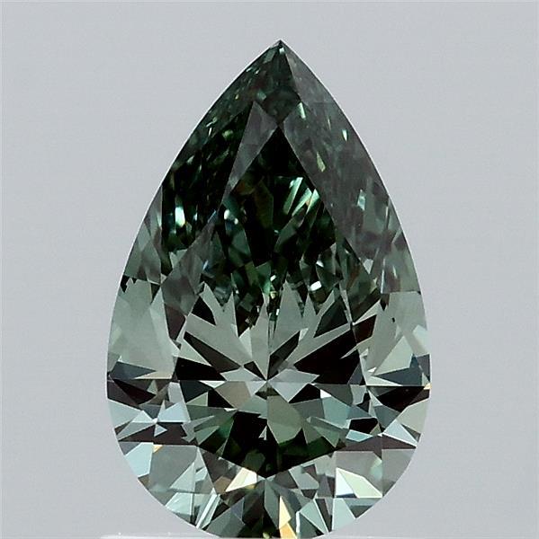 1.01 Carat Pear Shaped, Ideal Cut, FANCY VIVID GREEN Color, VS1 Clarity, IGI Certified Lab Grown Diamond