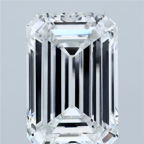 7.01 Carat Emerald Shaped, Ideal Cut, F Color, VVS2 Clarity, IGI Certified Lab Grown Diamond