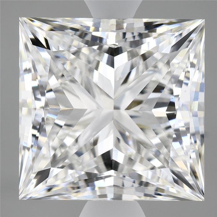 5.33 Carat Princess Shaped, Ideal Cut, E Color, VS1 Clarity, IGI Certified Lab Grown Diamond