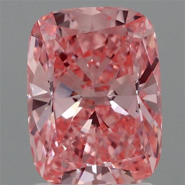 1.96 Carat Cushion Shaped, Ideal Cut, FANCY VIVID PINK Color, VVS2 Clarity, IGI Certified Lab Grown Diamond