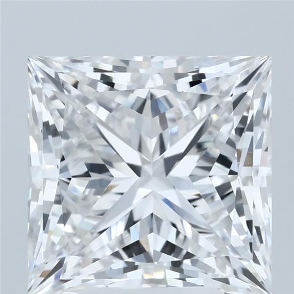 5.01 Carat Princess Shaped, Ideal Cut, E Color, VVS2 Clarity, IGI Certified Lab Grown Diamond