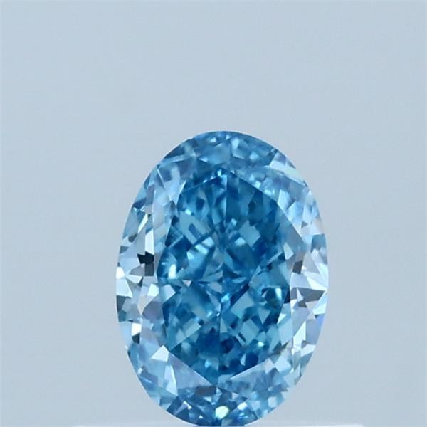 0.56 Carat Oval Shaped, Very Good Cut, FANCY VIVID BLUE Color, VS1 Clarity, IGI Certified Lab Grown Diamond