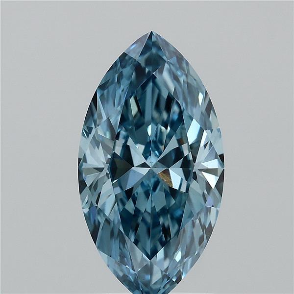 1.50 Carat Marquise Shaped, Ideal Cut, FANCY VIVID BLUE Color, VS1 Clarity, IGI Certified Lab Grown Diamond