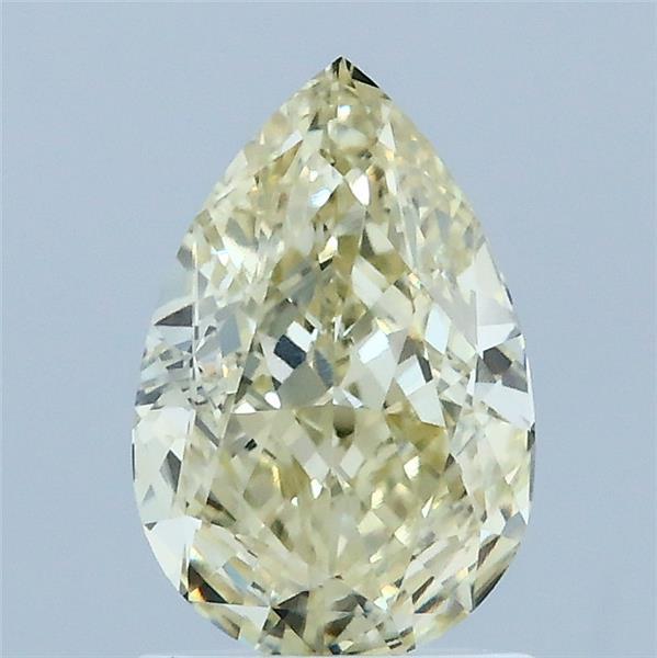 1.52 Carat Pear Shaped, Excellent Cut, FANCY YELLOW Color, VVS2 Clarity, IGI Certified Lab Grown Diamond
