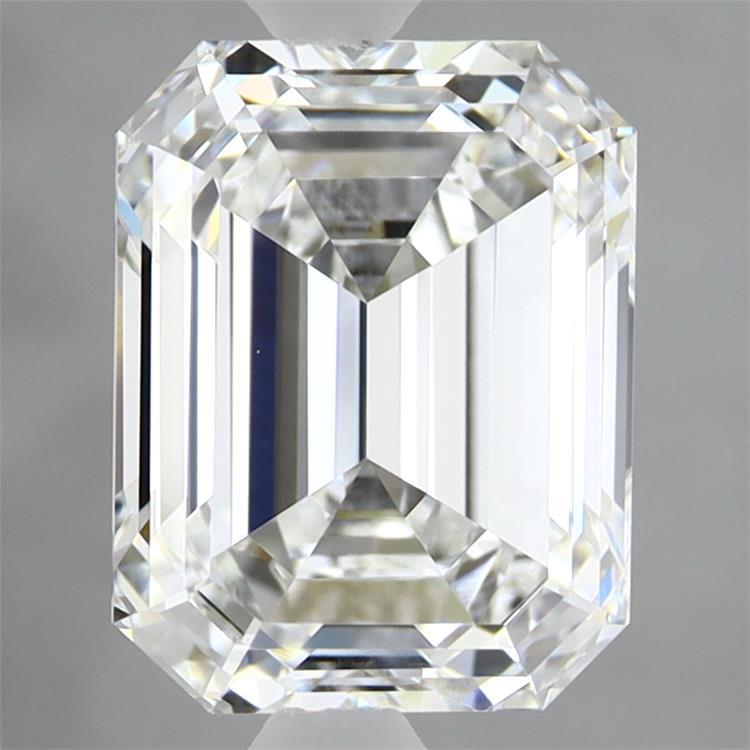 2.84 Carat Emerald Shaped, Ideal Cut, E Color, VVS2 Clarity, IGI Certified Lab Grown Diamond